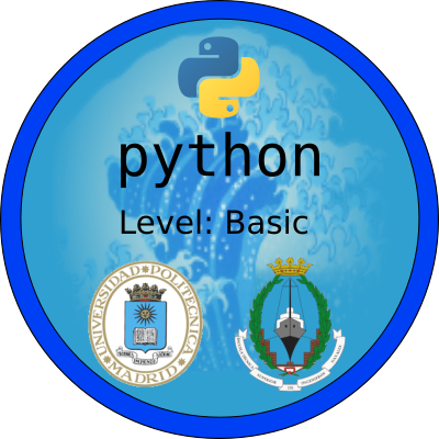 open badge python_basic_wave_L